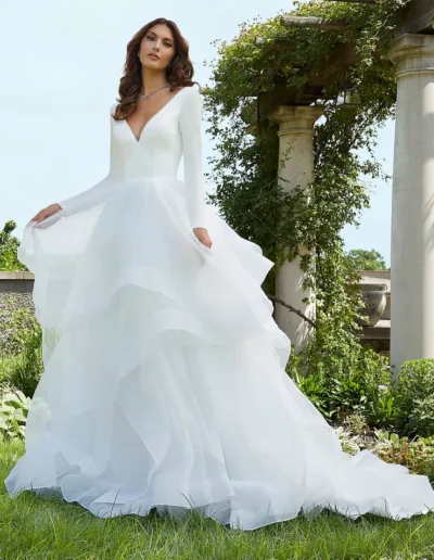 5955 Horsehair Ballgown Wedding Dress by Mori Lee