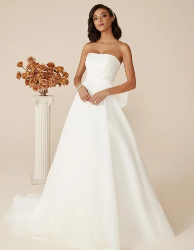 88238 Straight Neckline Organza Wedding Dress by Justin Alexander